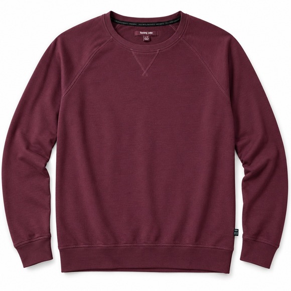 Tommy John Other - Tommy John Mens Burgundy Raglan Sleeve Crew Neck Lounge Sweatshirt Large